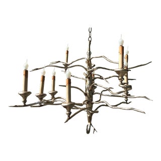 Faux Twig Chandelier by Currey & Co. For Sale