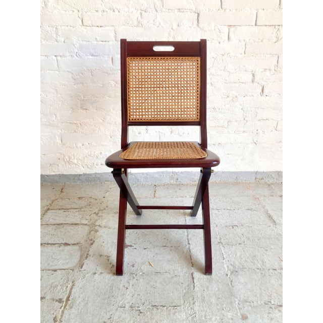 Folding Chairs in Vienna Straw, 1970s, Set of 6 For Sale - Image 6 of 18