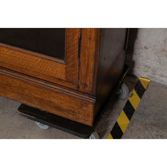 Antique Oak Glazed Library Bookcase, 1890 For Sale - Image 12 of 16