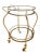 Metal 1960s Italian Gilt Iron Rope Bar Cart With Glass Shelves For Sale - Image 7 of 8