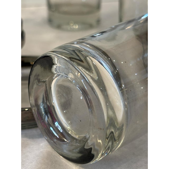 Metal Vintage Mid-Century Modern Cocktail Set- 9 Pieces For Sale - Image 7 of 9