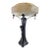 1900s Art Nouveau Lady Bronze Lamp Austrian Oil Spot/Papillon Shade-Gustav Gurschner For Sale