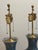 John Boone Late 20th Century John Thompson Cerulean Baluster Lamps Unmarked - a Pair For Sale - Image 4 of 7