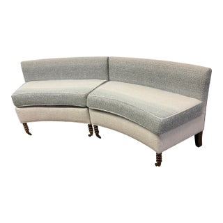 Ombre Curved Sectional/Bench, Bespoke For Sale