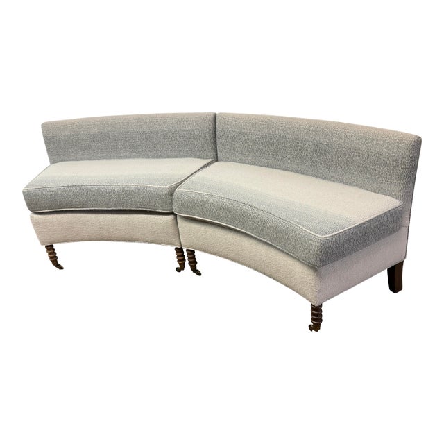Ombre Curved Sectional/Bench, Bespoke For Sale