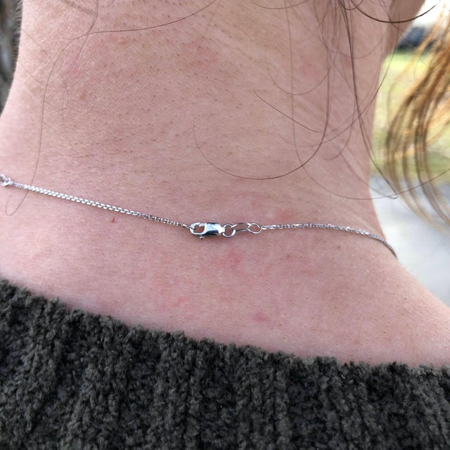 Metal Diamond-Cut Cable Chain in Solid 14k Gold: Adjustable Chain 18-20inch For Sale - Image 7 of 10