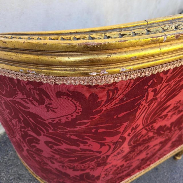 20th Century Louis XVI Style Bench in Gilded Wood For Sale - Image 14 of 17