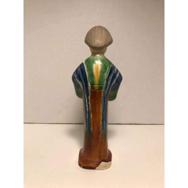 Vintage Tang Style Chinese Pottery Figurine of a Court Lady For Sale - Image 4 of 8