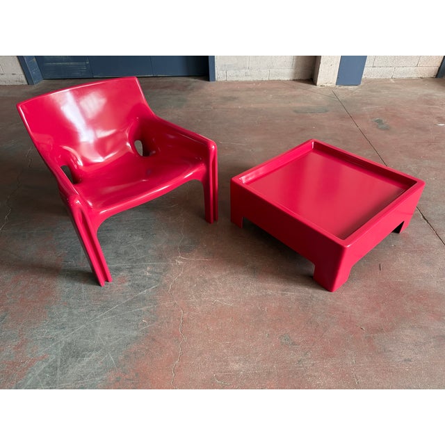 Plastic Red Model Vicario Chair by Vico Magistretti for Artemide, 1970s For Sale - Image 7 of 9