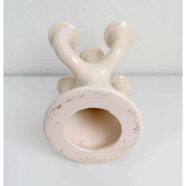 Ceramic Swedish 5-Arm Ceramic Candelabra by Guldkroken Hjo For Sale - Image 7 of 7