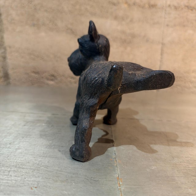 Metal Cast Iron Scottish Terrier or Scottie Dog Figurine Door Stopper For Sale - Image 7 of 14