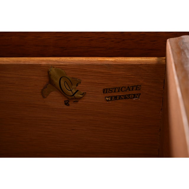 Brown Tomlinson Sophisticate Mid-Century Modern Walnut Buffet Server or Bar Cabinet, 1950s For Sale - Image 8 of 14