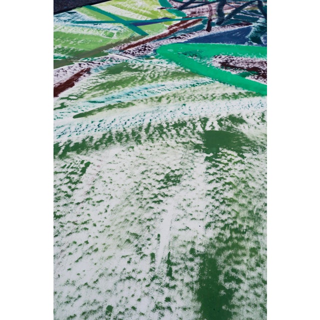 "Mirrored Palms" Large Abstract Acrylic Painting by Simon Findlay For Sale - Image 14 of 18