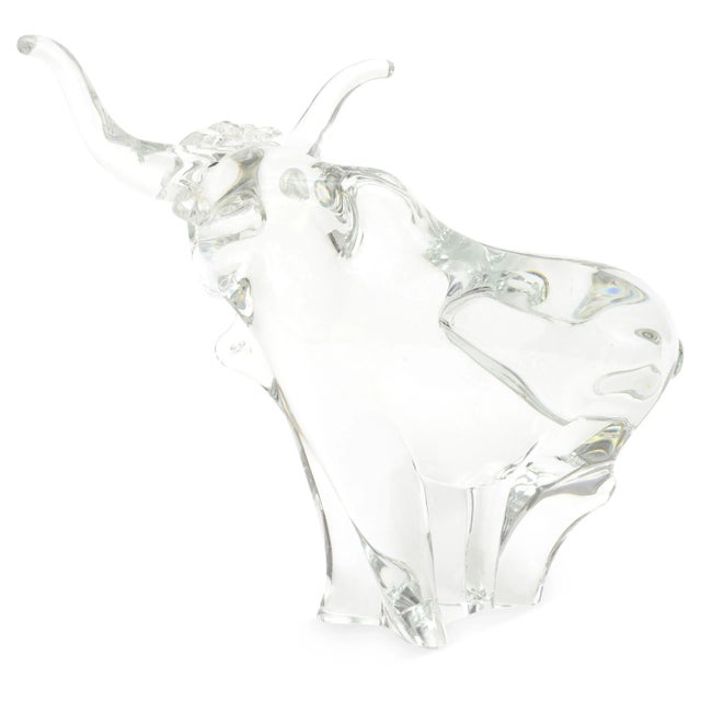 Mid-Century Modern Ronneby Art Glass Bull For Sale - Image 3 of 4
