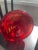 Red Mid 20th Century Crackle Glass Amberina Pitcher After Blenko, Rainbow or Pilgram Glass For Sale - Image 8 of 9