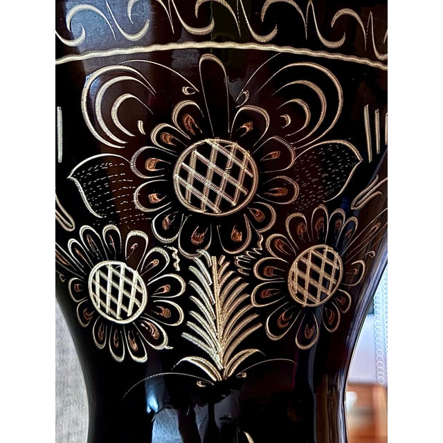 Mid-East Turkish Black Metal Engraved/Etched Darbuka/Doumbek Percussion Drum For Sale - Image 6 of 12