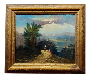 Christian David Gebauer -19th Century Middle Eastern Landscape Oil Painting