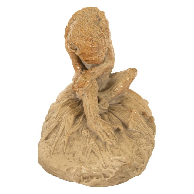 Antique French Sevres Terracotta Ceramic Monkey Snail Animalier Statue Sculpture by Emmanuel Fremiet, 1905 For Sale - Image 4 of 14