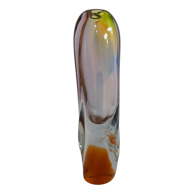 Mid-Century Glass Vase by Josef Rozinek for Birske Glas For Sale