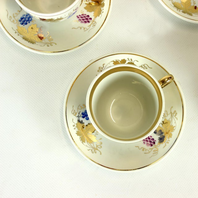 1940s Porcelain Coffee or Tea Cups by Ditmar Urbach, 1940s, Set of 6 For Sale - Image 5 of 9