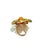 Baroque Bochic "Orient" Orange Opal & Multi Peridot Cocktail Ring Set 18K Gold&Silver For Sale - Image 3 of 18