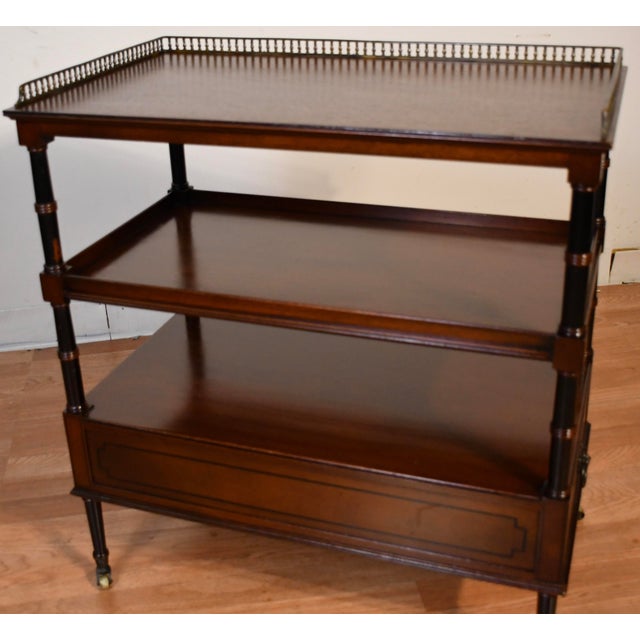 Wood 1930s Beacon Hill English Regency Mahogany Side Table / End Table For Sale - Image 7 of 15