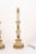 1940s 1940s Large Italian Gilt & Hand-Painted Candlestick Lamps For Sale - Image 5 of 12