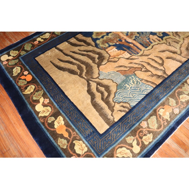 Early 20th Century Zabihi Collection Chinese Peking Pictorial Gallery Size Rug - 6' x 12'3" For Sale - Image 4 of 12
