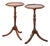 Pair of Scalloped Octagonal Mahogany Wine Tables (C. 1900) For Sale