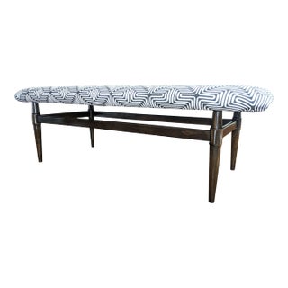 Mid-Century Upholstered Bench For Sale