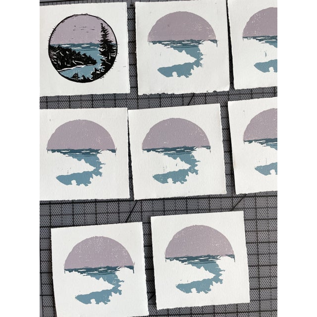 Michelle Farro Contemporary Woodblock Print Pacific Northwest Landscape by Michelle Farro For Sale - Image 4 of 6
