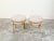 Wood Pair of French Neoclassical Style Bleached Wood Stools with New Upholstery For Sale - Image 7 of 10