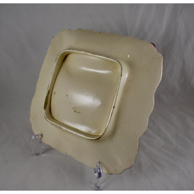 Longchamp Terre De Fer Hand-Painted Asparagus Plate For Sale - Image 9 of 12