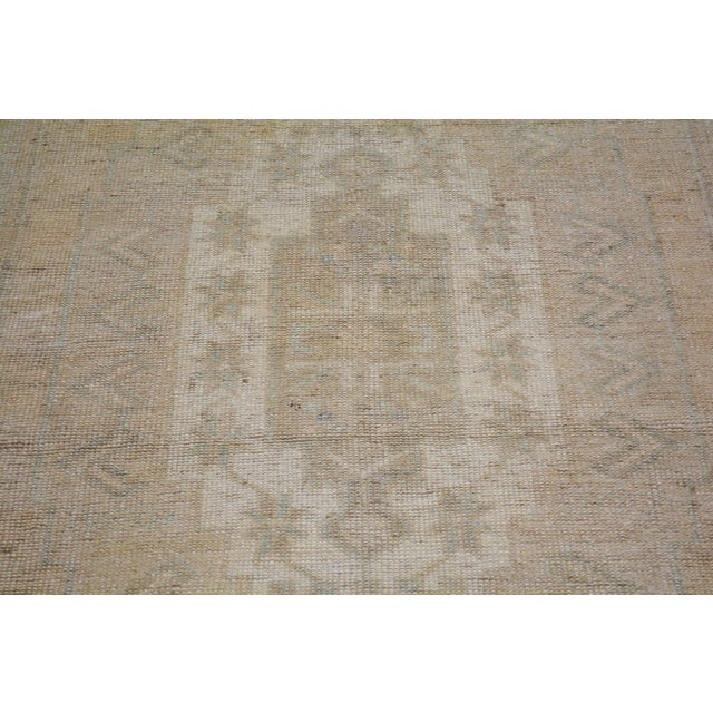 Turkish Vintage Turkish Oushak Hand Knotted Wool Rug, 3'1''x10'10'' For Sale - Image 3 of 5