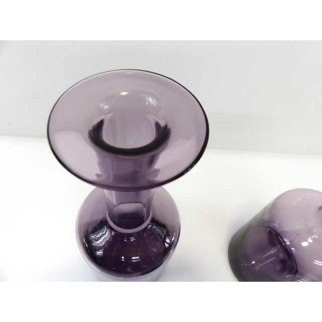 Glass Vintage Gulvvase Vases by Otto Brauer for Holmegaard, Denmark, 1960s, Set of 3 For Sale - Image 7 of 8