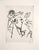 Mino Maccari, Violinist, Etching, 1960s For Sale