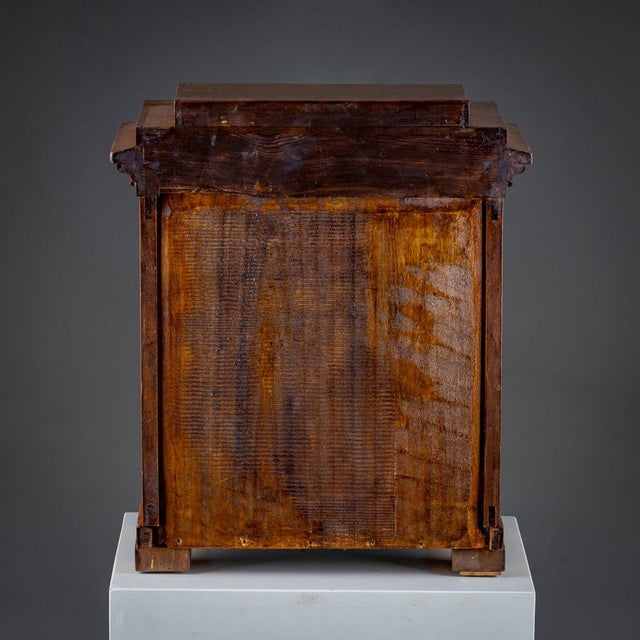 19th Century Baroque Wall Clock in Biedermeier Case For Sale - Image 4 of 10