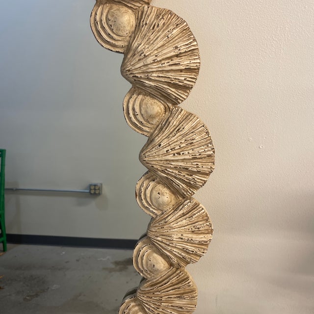 Vintage Palm Beach Mirror With Carved Scallop Shell Frame For Sale - Image 6 of 6