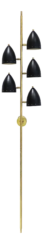 Mid-Century Italian Brass Wall Lamp, 1950s