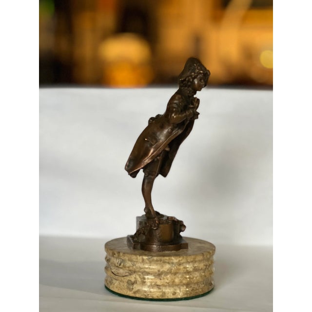 French 19th Century French Napoleonic Era Dressed Bronze Figurine For Sale - Image 3 of 11