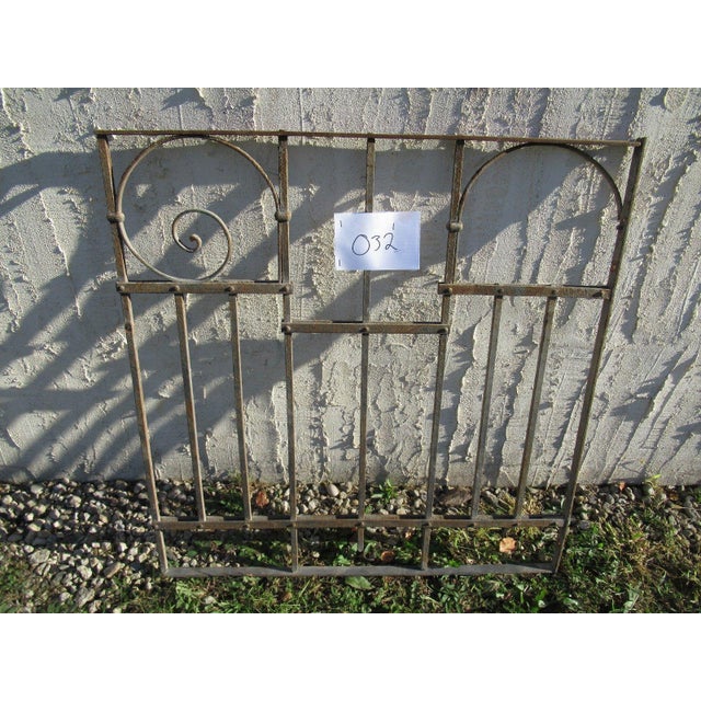 1900 - 1909 Antique Victorian Iron Gate Window Garden Fence Architectural Salvage Door #032 For Sale - Image 5 of 6