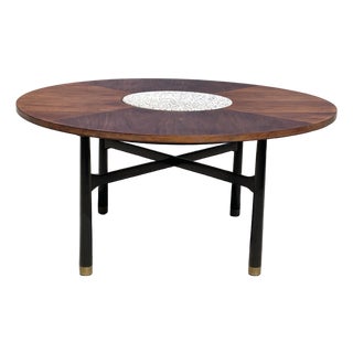 Harvey Probber Walnut and Terrazzo Marble Table For Sale