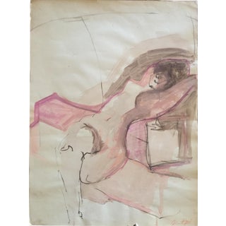 1960 Female Nude in Pinks Arlene Risi Streich For Sale