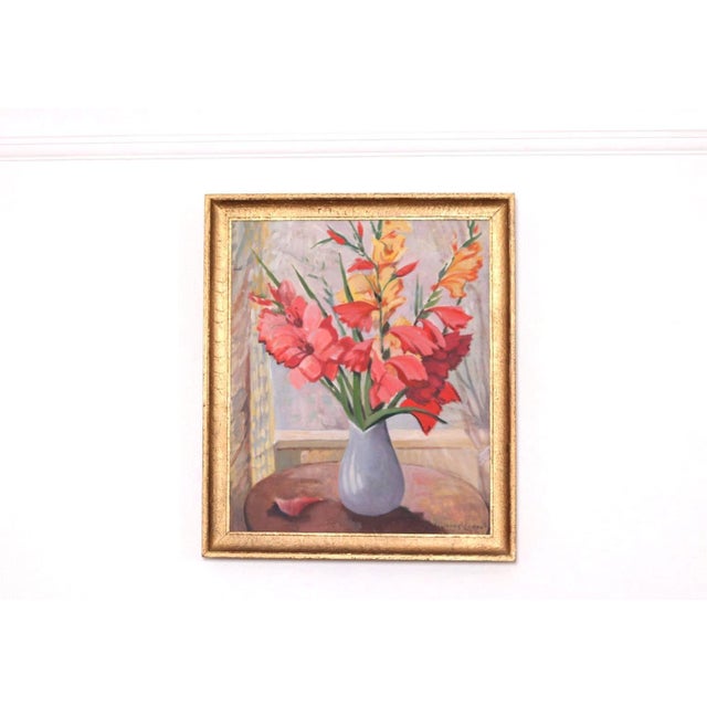 Gunnar Larsson, Flowers, 1950s, Oil on Canvas, Framed For Sale - Image 15 of 15