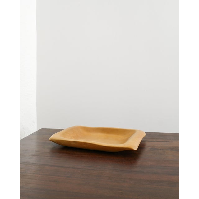 1950s Mid-Century French Light Wooden Tray by Alexandre Noll, 1950s For Sale - Image 5 of 5