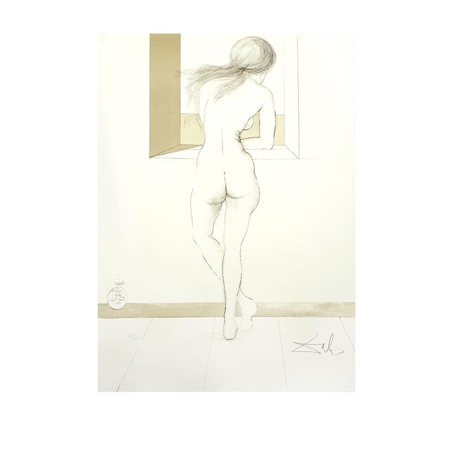 Salvador dali - nude at the window - original hand signed lithograph dimensions: 76.5 x 57 cm 1970 signed in pencil and...