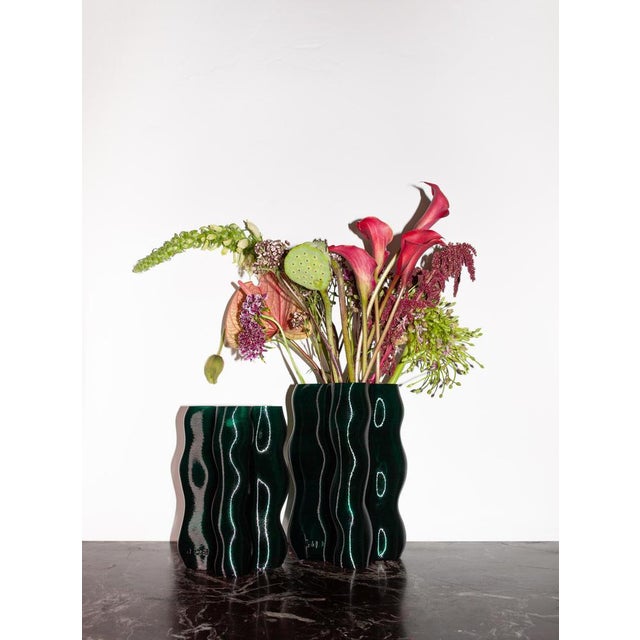 Medium Amber Magma Vase by Mana For Sale - Image 9 of 15