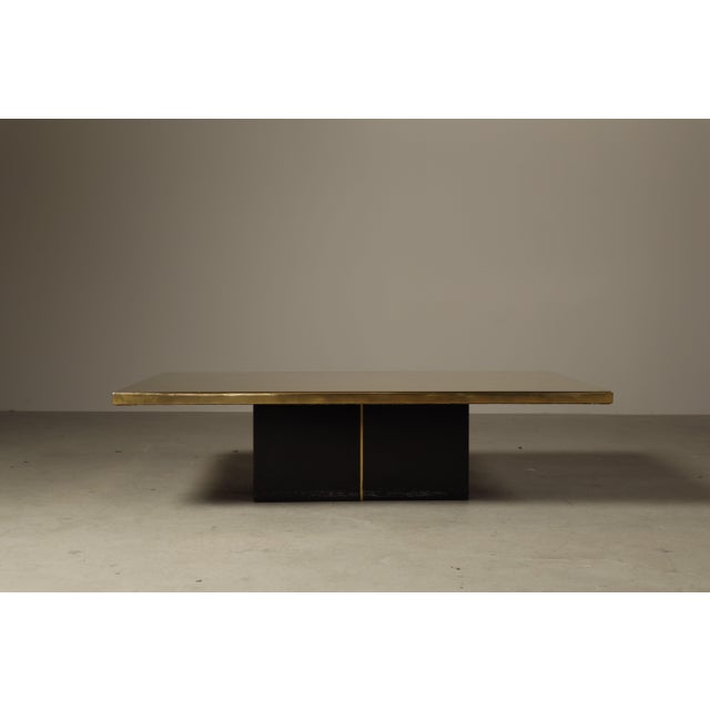 Etched Brass Coffee Table by Christian Heckscher, Belgium, 1970s For Sale - Image 4 of 16