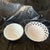 Here is a pair of 1950s vintage kitchen bowls. The lace edge bowl is 9” wide, the footed bowl is 7” wide.