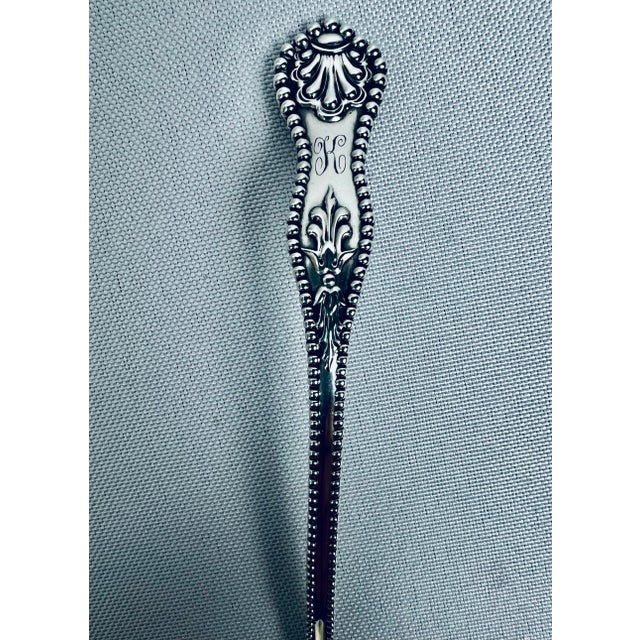 Dominick & Haff Sterling Silver Condiment/Mustard Ladle For Sale In West Palm - Image 6 of 8